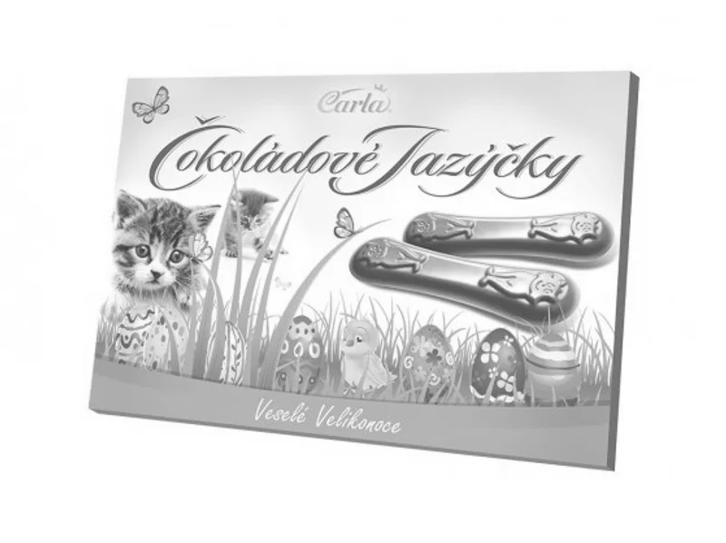 Carla Čokoládové jazýčky mléčné velikonoční 100 g